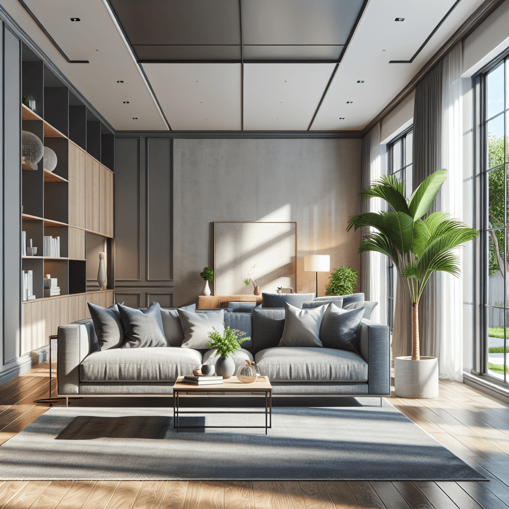 A clean and modern living room representing Ambleside Cleaning Services.